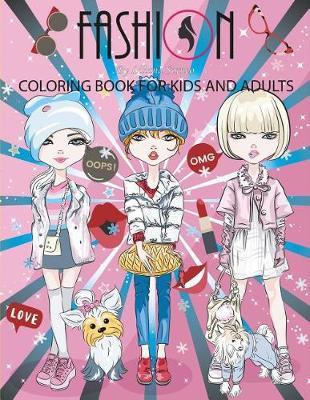 Book cover for Fashion Coloring Book for Kids and Adults