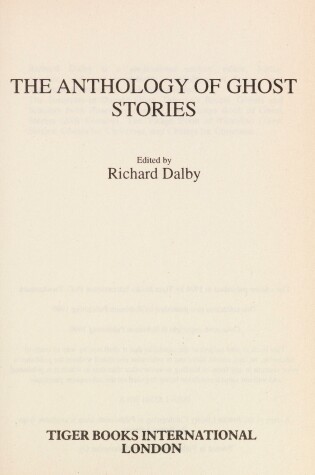 Cover of The Anthology of Ghost Stories