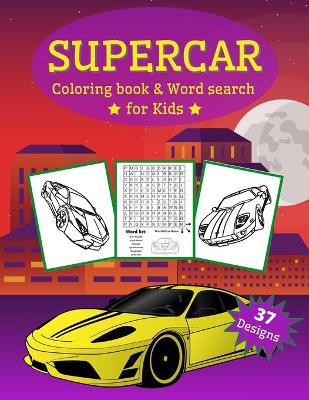 Book cover for Supercar Coloring Book for Kids