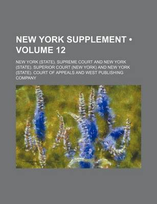 Book cover for New York Supplement (Volume 12)