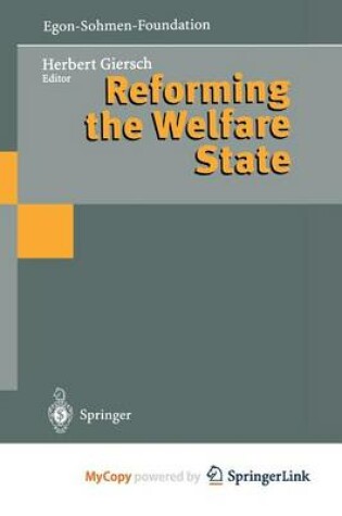 Cover of Reforming the Welfare State