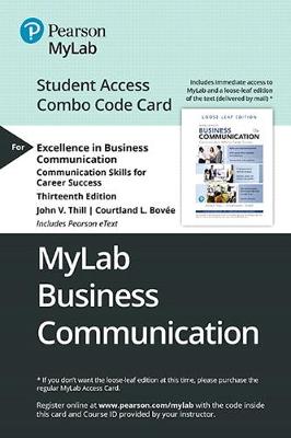 Book cover for Mylab Business Communication with Pearson Etext -- Combo Access Card -- For Excellence in Business Communication