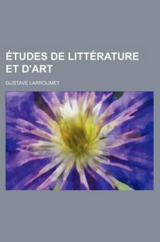 Cover of Etudes de Litterature Et D'Art