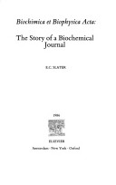 Book cover for "Biochimica et Biophysica Acta"