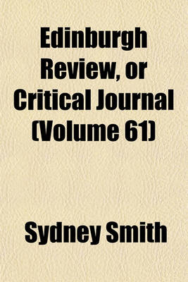 Book cover for The Edinburgh Review Volume 61