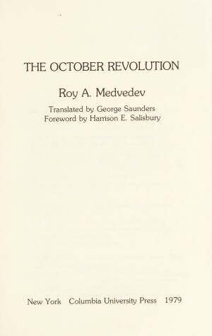 Book cover for The October Revolution