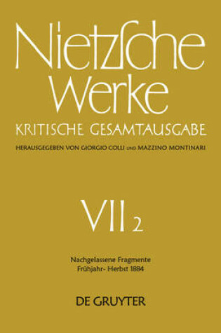 Cover of Nachgelassene Fragmente Fruhjahr - Herbst 1884