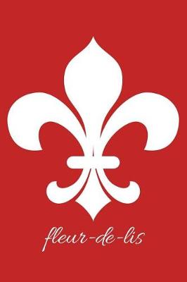 Book cover for fleur-de-lis - Red Lined Notebook with Margins