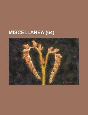 Book cover for Miscellanea (64)