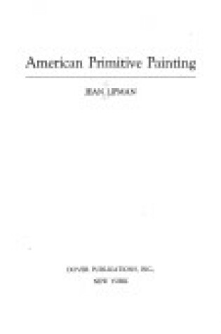 Cover of American Primitive Painting