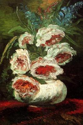 Book cover for Vase with Peonies by Vincent van Gogh Journal