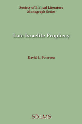 Book cover for Late Israelite Prophecy