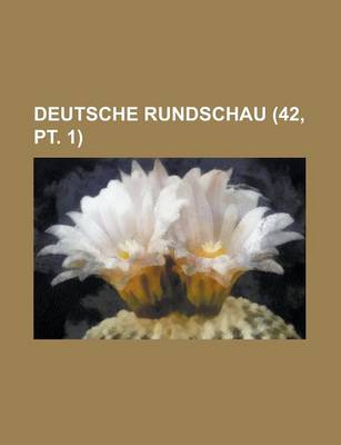 Book cover for Deutsche Rundschau (42, PT. 1)