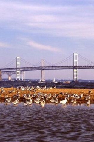 Cover of Travel Journal Chesapeake Bay Bridge Seagulls Water Sailboat