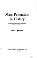 Book cover for Mass Persuasion in History