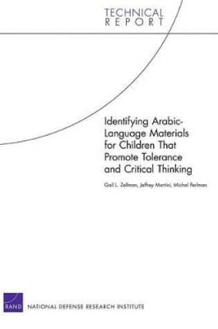 Cover of Identifying Arabic-Language Materials for Children That Promote Tolerance and Critical Thinking