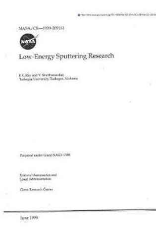 Cover of Low-Energy Sputtering Research