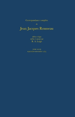 Book cover for Correspondance Complete de Rousseau 27
