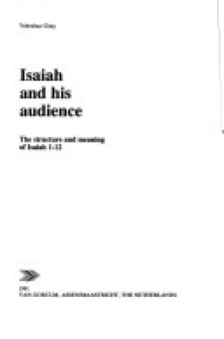 Cover of Isaiah and His Audience