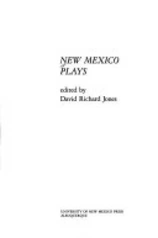 Cover of New Mexico Plays