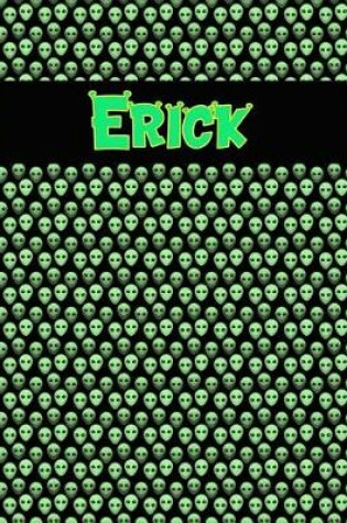 Cover of 120 Page Handwriting Practice Book with Green Alien Cover Erick