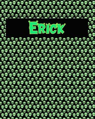 Book cover for 120 Page Handwriting Practice Book with Green Alien Cover Erick