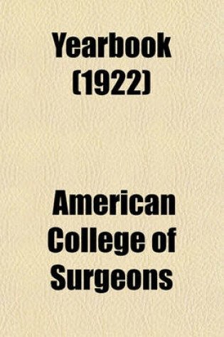 Cover of Yearbook (1922)