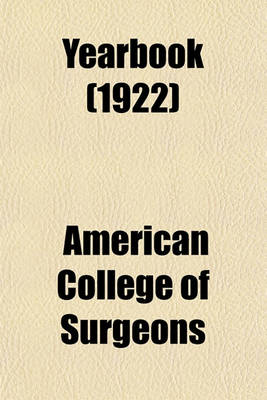 Book cover for Yearbook (1922)