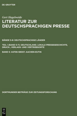 Cover of 44706-58007. Aachen-Eutin