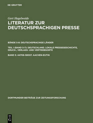 Book cover for 44706-58007. Aachen-Eutin