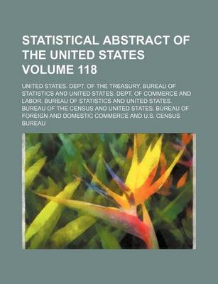 Book cover for Statistical Abstract of the United States Volume 118