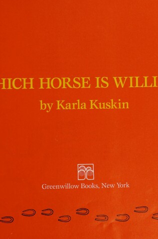 Cover of Which Horse is William?