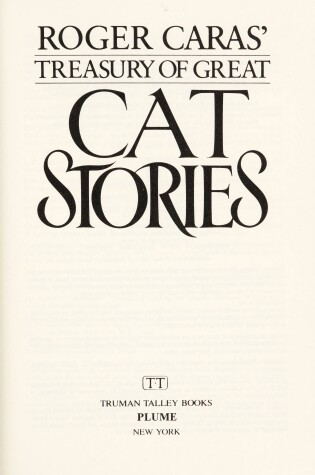 Cover of Roger Caras' Treasury of Great Cat Stories