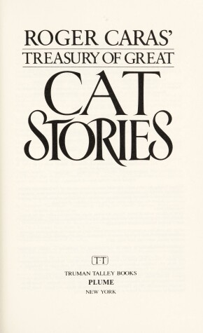 Book cover for Roger Caras' Treasury of Great Cat Stories