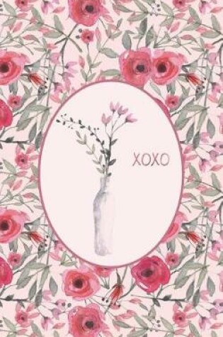 Cover of XOXO Red Roses - Lined Notebook with Margins - 5Narrow