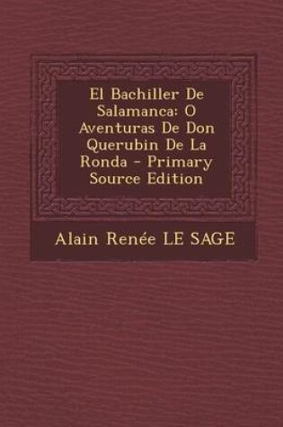 Cover of El Bachiller de Salamanca