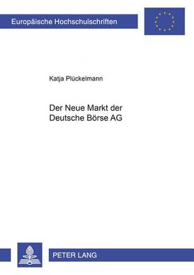 Book cover for Der Neue Markt Der Deutsche Boerse AG