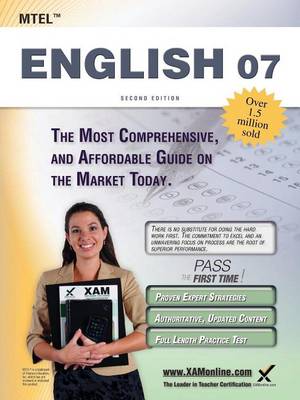 Cover of MTEL English 07 Teacher Certification Study Guide Test Prep
