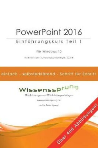 Cover of PowerPoint 2016 - Einführungskurs Teil 1