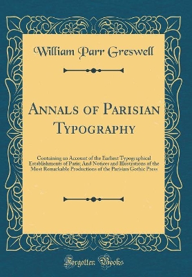 Book cover for Annals of Parisian Typography