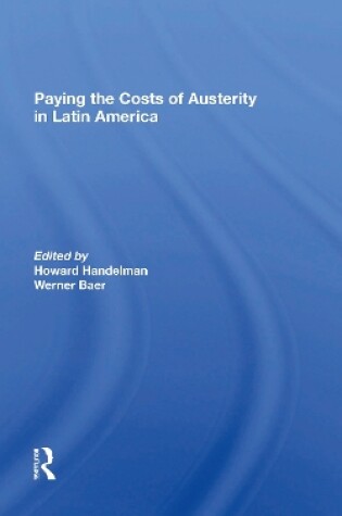 Cover of Paying The Costs Of Austerity In Latin America