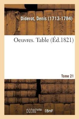 Book cover for Oeuvres. Tome 21. Table