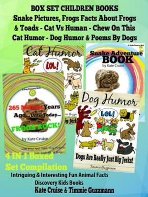 Book cover for Box Set Children's Books: Snakes, Frogs & Toads and Cat Vs Human Humor: Frog Facts & Frog Pictures, Snake Facts & Snake Pictures & Funny Cat Poetry - Intriguingly Interesting & Fun Animals Facts Discovery Kids Books