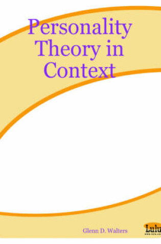 Cover of Personality Theory in Context