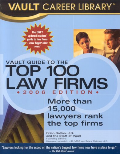 Book cover for Vault Guide to the Top 100 Law Firms, 8th Edition
