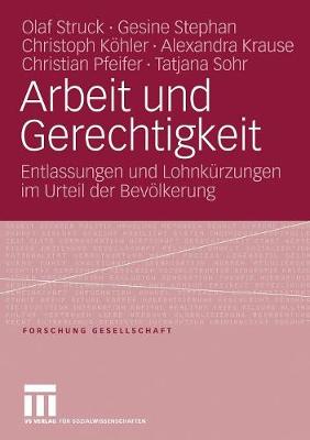 Book cover for Arbeit und Gerechtigkeit