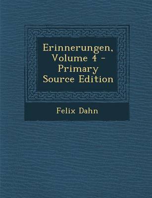 Book cover for Erinnerungen, Volume 4
