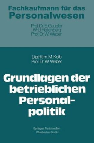 Cover of Grundlagen der betrieblichen Personalpolitik