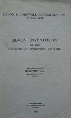 Book cover for Devon Inventories of the 16th & 17th Centuries