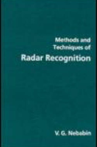 Cover of Methods and Techniques of Radar Recognition